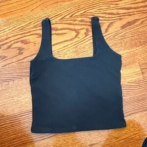 Abercrombie & Fitch Black Square Crop Top